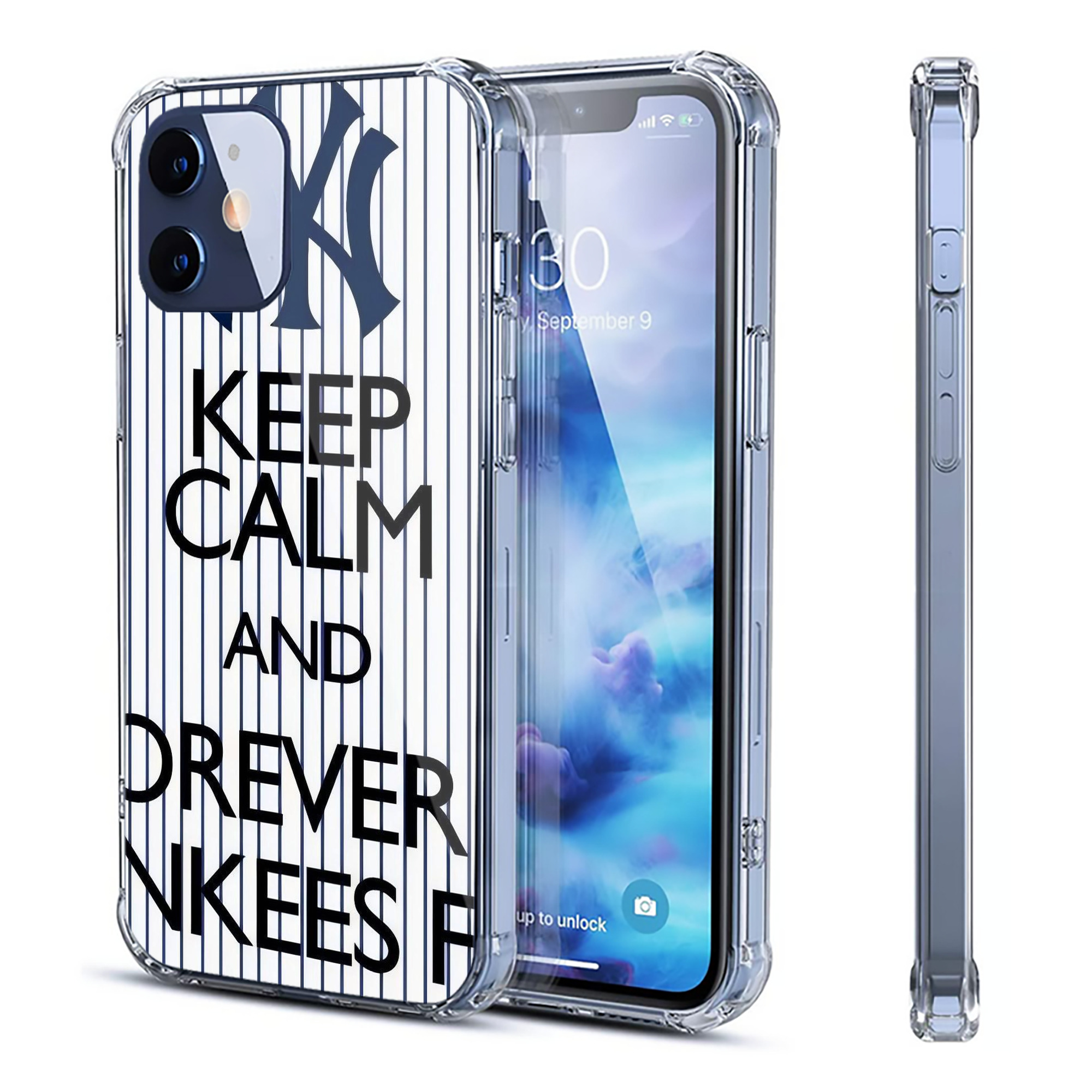 New York Yankees 158 Clear IPhone 12 Case – Soft TPU With UV Print – Enhanced Drop Protection, Precise Fit, Anti-Fingerprint, Customizable Design, Scratch-Resistant, Yellow-Resistant